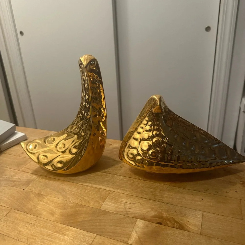 Jonathan Adler Gold Bird Sculptures